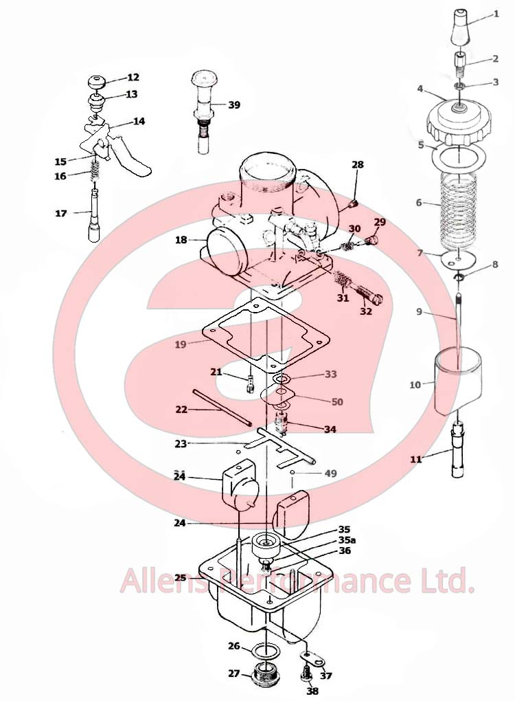 Exploded Diagram Mikuni VM44-3