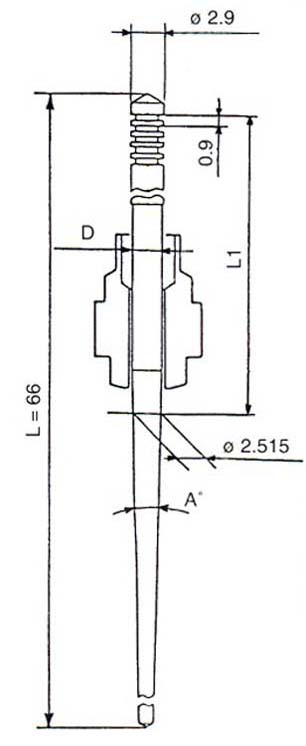 Keihin N427-48 Jet Needle Chart Dimensions